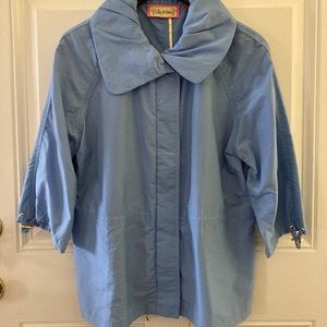 Lilly & Van Anorak Jacket With Bungee Detail/Blue/Medium/NEW/NEVER WORN!